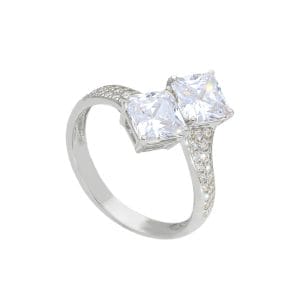 750/18K Zirkonia Damenring