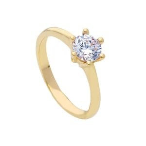 750/18K Zirkonia Solitärring