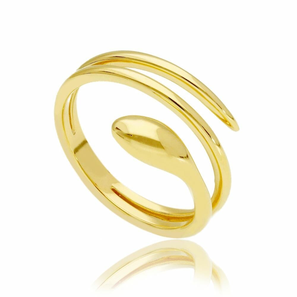 750/18K Curly Snake Ring