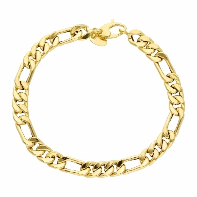 750/18K Figaro Hohl Armband