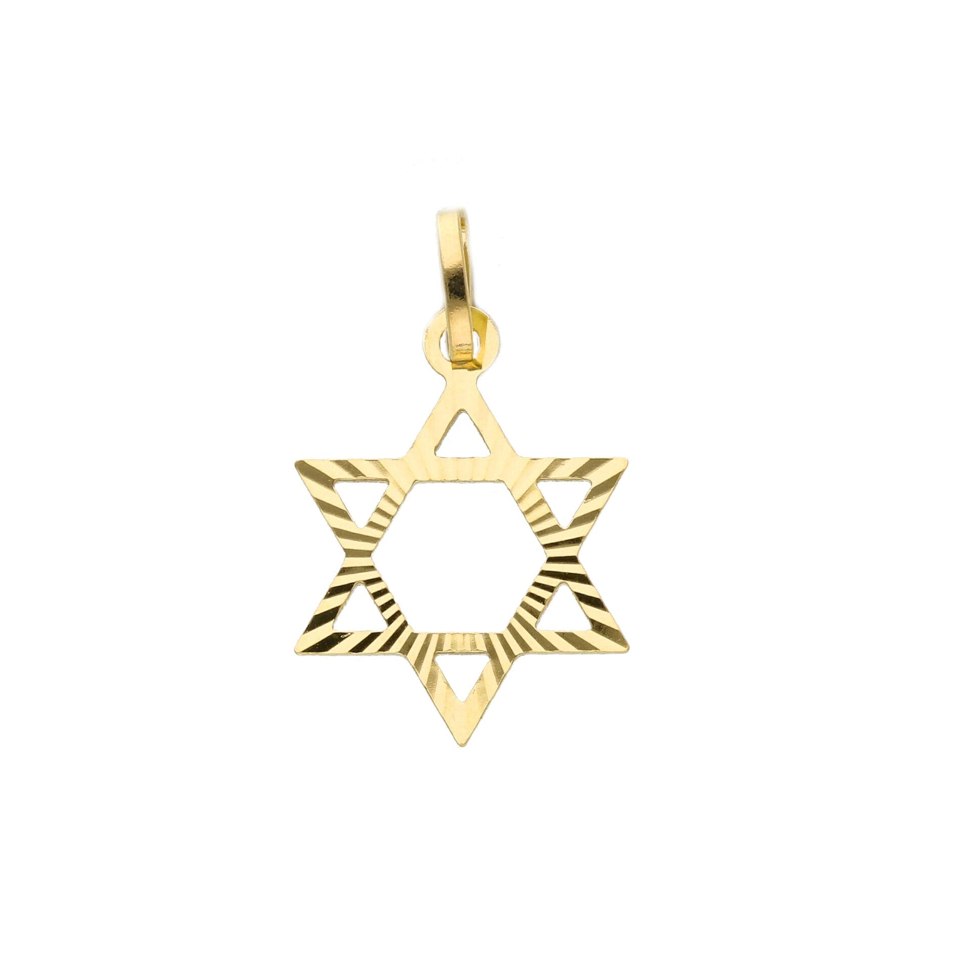 18 Karat Gelbgold Davidstern Anhänger – Edler Magen David