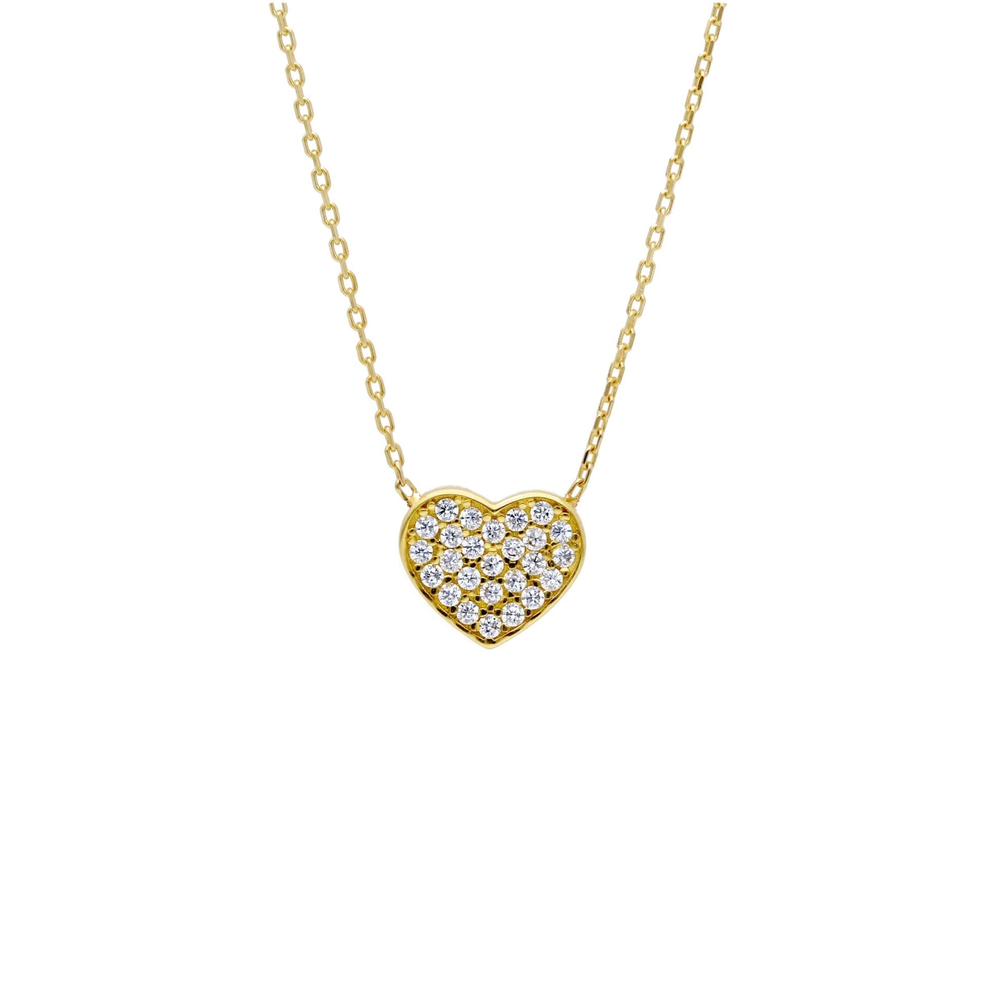 18 Karat Gelbgold Collier mit Zirkonia