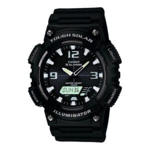 Casio AQ-S810W-1AVEF solarbetriebene Sportuhr mit schwarzem Harzarmband