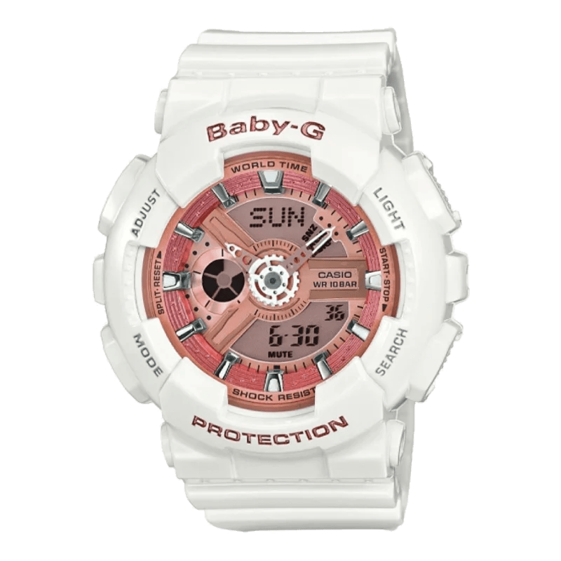 Casio BA-110-7A1ER Baby-G G-Shock in Weiß mit stoßfestem Gehäuse