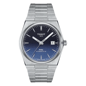 Tissot PRX Powermatic 80 Gradient 40mm – Automatik-Uhr mit blauem Farbverlauf-Zifferblatt & Edelstahlarmband