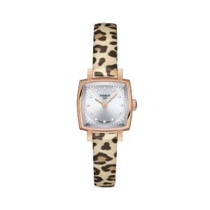 Tissot Lovely Square Leopard Sale – 20mm Roségold & Leopardenmuster-Armband