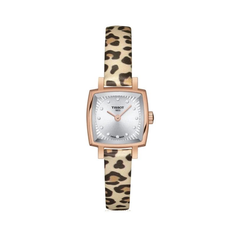 Tissot Lovely Square Leopard Sale – 20mm Roségold & Leopardenmuster-Armband