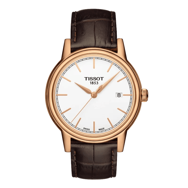 Tissot Carson Premium Quartz Roségold Sale – Edelstahl, Quarzwerk & Lederarmband