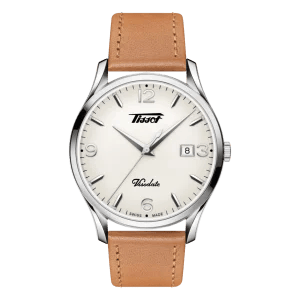 Tissot Heritage Visodate Quartz Sale – Klassische Uhr mit Lederarmband & Saphirglas