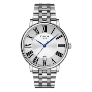 Tissot Carson Premium Quartz Silber – Klassische Uhr mit römischen Ziffern & Saphirglas