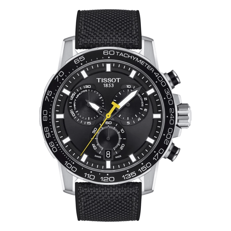 Tissot Supersport Chrono Schwarz-Textil – Sportlicher Chronograph mit Tachymeter & Saphirglas