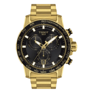 Tissot Supersport Chrono Gold-Schwarz – Luxuriöser Chronograph mit Tachymeter & Saphirglas