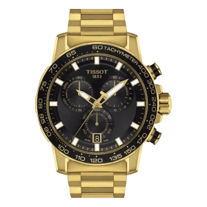 Tissot Supersport Chrono Gold-Schwarz – Luxuriöser Chronograph mit Tachymeter & Saphirglas