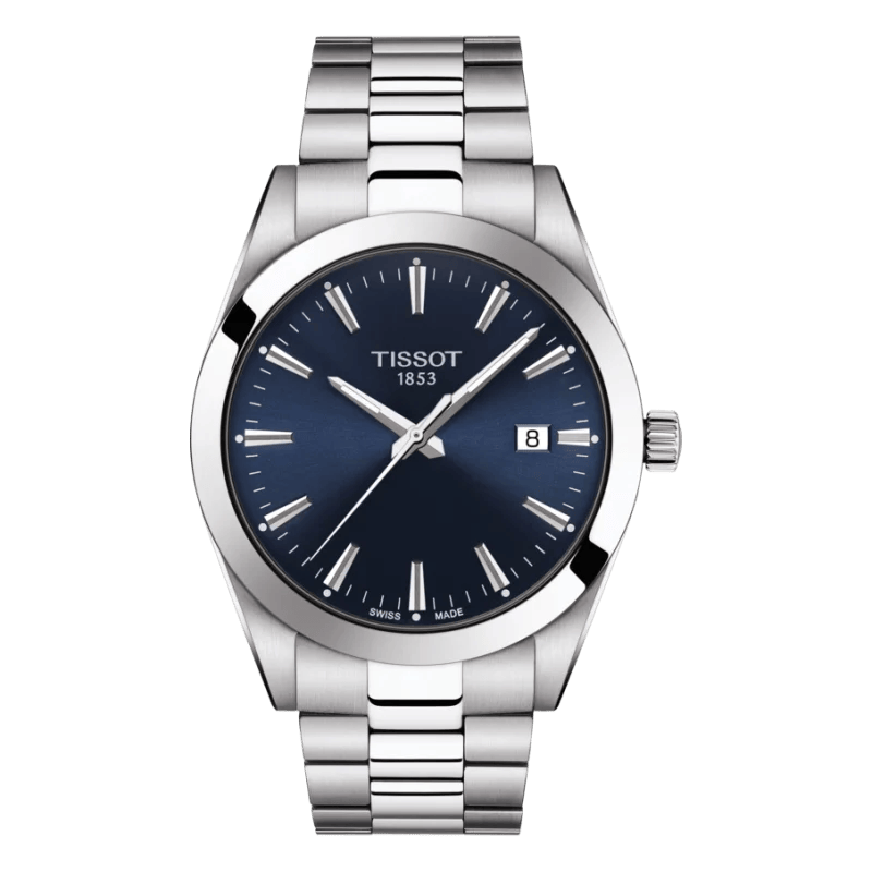 Tissot Gentleman Quartz Blau-Edelstahl – Business-Uhr mit Saphirglas & Edelstahlarmband
