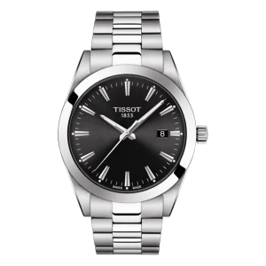 Tissot Gentleman Quartz Schwarz-Edelstahl – Business-Uhr mit Saphirglas & Edelstahlarmband