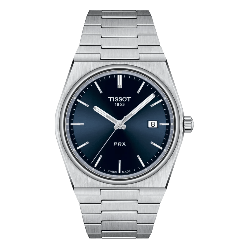 Tissot PRX 40mm Blau-Edelstahl – Elegante Quarzuhr mit blauem Sonnenschliff-Zifferblatt & Edelstahlarmband
