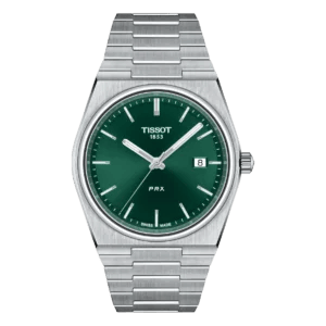 Tissot PRX 40mm Grün-Edelstahl – Elegante Quarzuhr mit grünem Sonnenschliff-Zifferblatt & Edelstahlarmband
