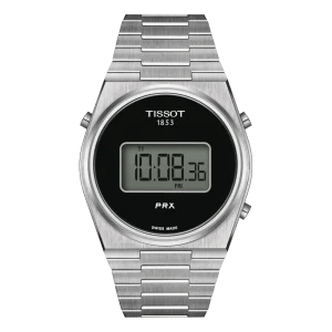 Tissot PRX Digital 40mm Schwarz-Edelstahl Sale – Moderne Digitaluhr mit schwarzem Zifferblatt & Edelstahlarmband
