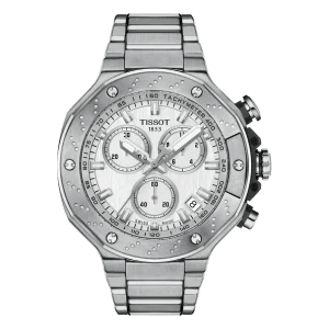 Tissot T-Race Chronograph Silber-Edelstahl – Sportlicher Chronograph mit silbernem Zifferblatt, Tachymeter und Edelstahlarmband
