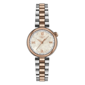 Tissot Desir Lady 28mm Perlmutt Roségold Bicolor – Luxuriöse Damenuhr mit Perlmutt-Zifferblatt und Bicolor-Edelstahlarmband