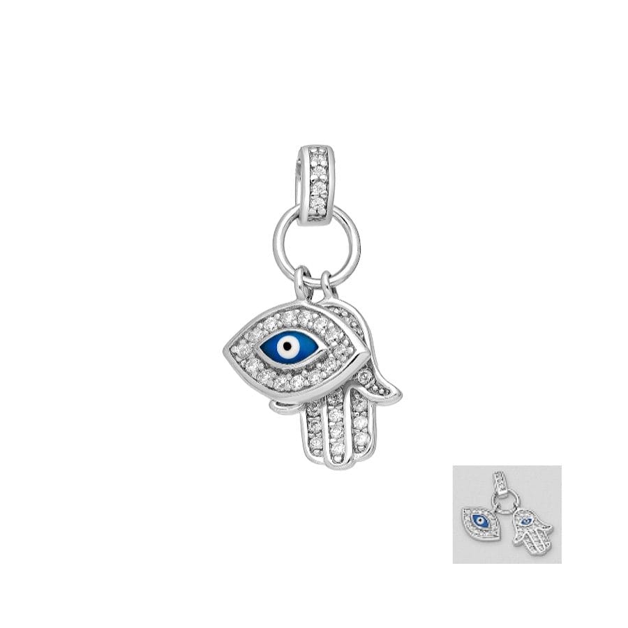 925 Silber Anhänger Fatimas Hand & Nazar Auge – Schutz & Eleganz