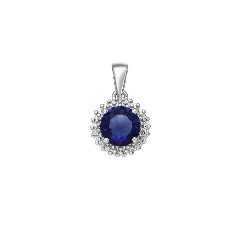 925 Silber Anhänger mit blauem Zirkonia – Klassisches & Elegantes Design