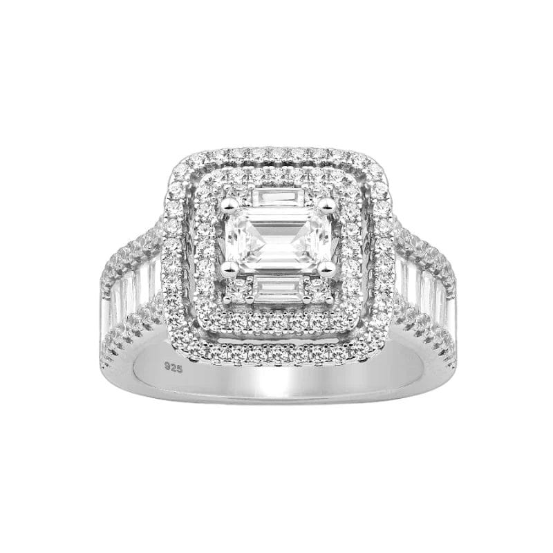 925 Silber Damenring mit Zirkonia – Ringgröße 59 (19) – Glamourös & elegant