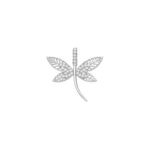 925 Silber Anhänger Libelle 701-30034 – Rhodiniert mit Zirkonia & filigraner Gravur