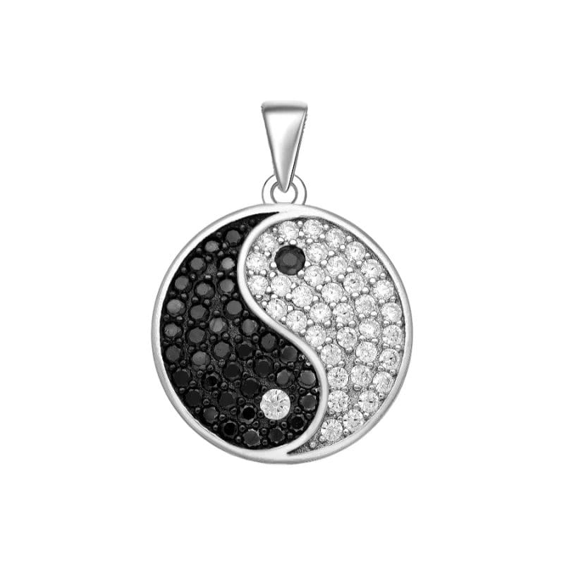 silber-yin-yang-701-28051 925 Silber Yin Yang Anhänger 701-28051 mit Zirkonia – Symbol für Balance
