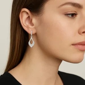 silber ohrstecker miz zirkonia renaissance stil