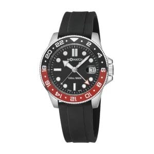 WBX.49220.RB – M-Watch Diver GMT Herren 42mm Schwarz Rot