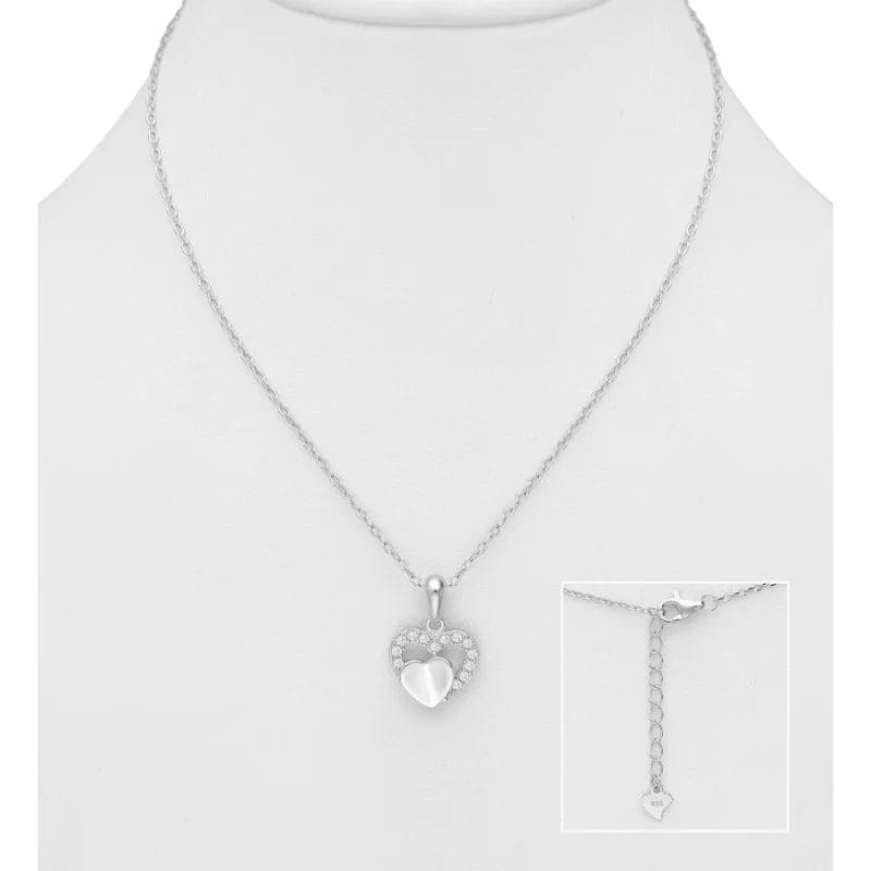 silber-herz-collier-701-34324 925 Silber Collier 701-34324