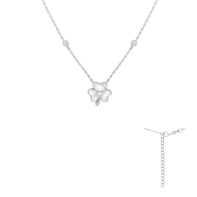 silber-kleeblatt-collier-789-5155 925 Silber Collier 789-5155