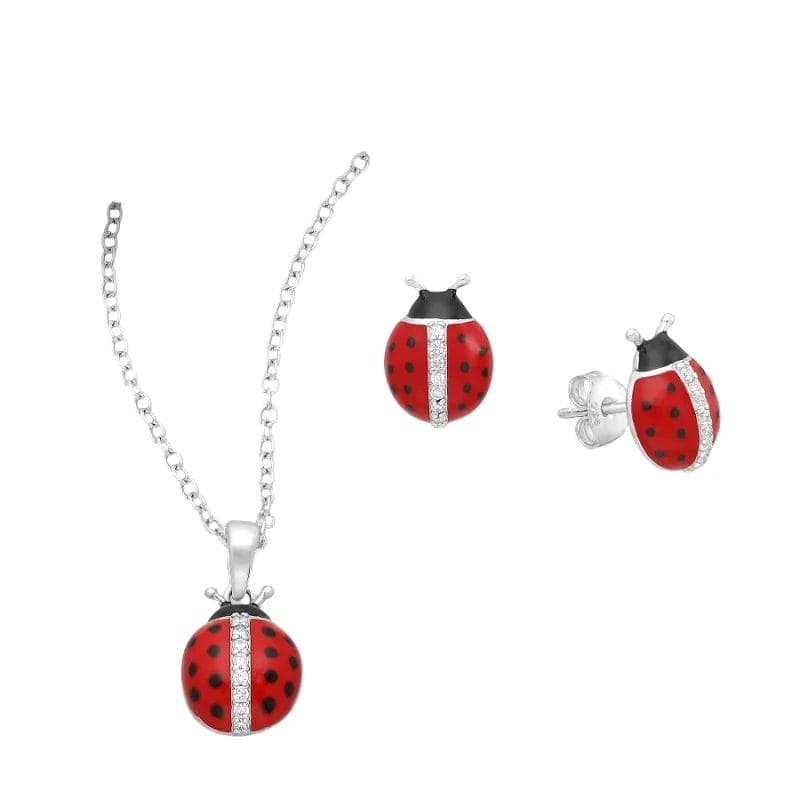 silber-marienkaefer-kinderset-848-1420 925 Silber Kinder Schmuckset 848-1420