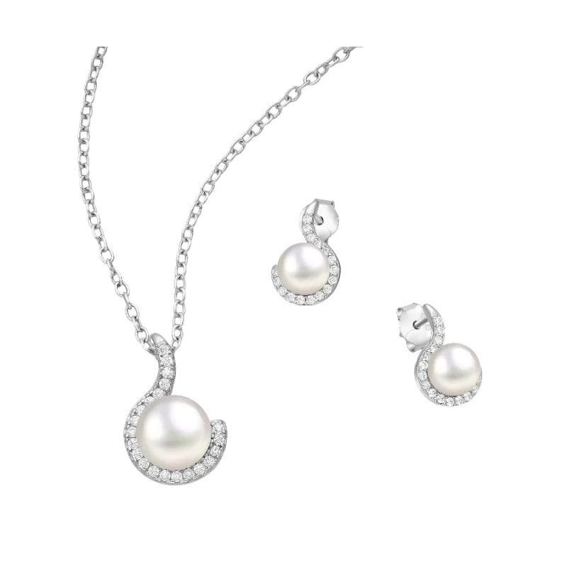 925 Silber Perlen Set Süsswasserperle 382-6641