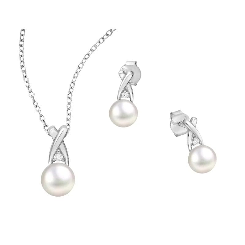 925 Silber Perlen Set Süsswasserperle 382-6706