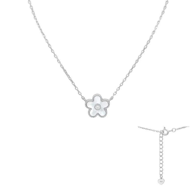 silber-perlmutt-blume-789-5000 925 Silber Collier 789-5000