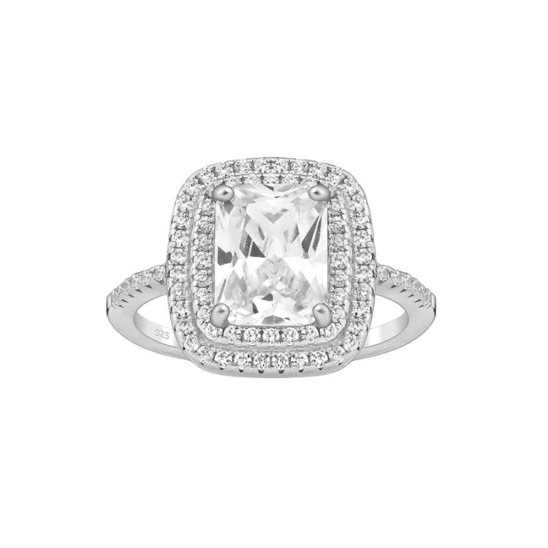 925 Silber Solitär Damenring 701-29549