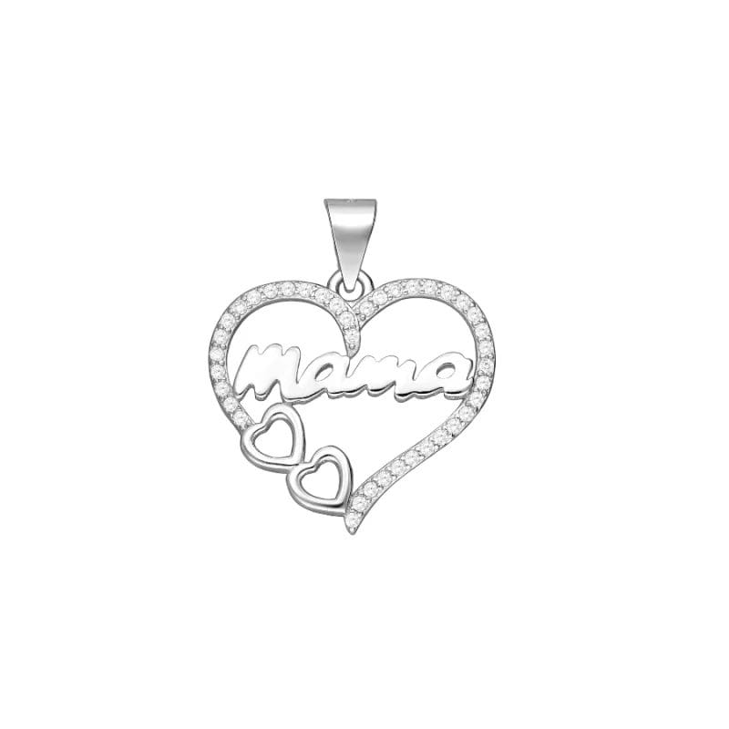 925 Silber Anhänger Mama Zirkonia 701-33394 22.5x26mm