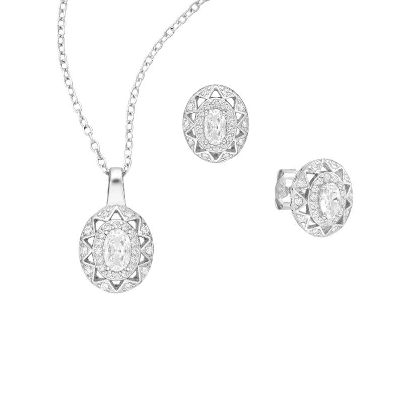 925 Silber Schmuckset Zirkonia 701-33386